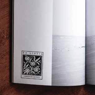 Sello De Caucho Libro de la Biblioteca Ex Libris, Personalizado de