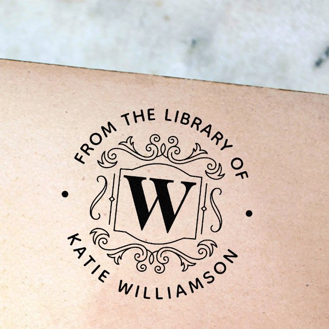 Sello De Caucho Libro de la Biblioteca Personal del Monograma Brit (Subido por el creador)
