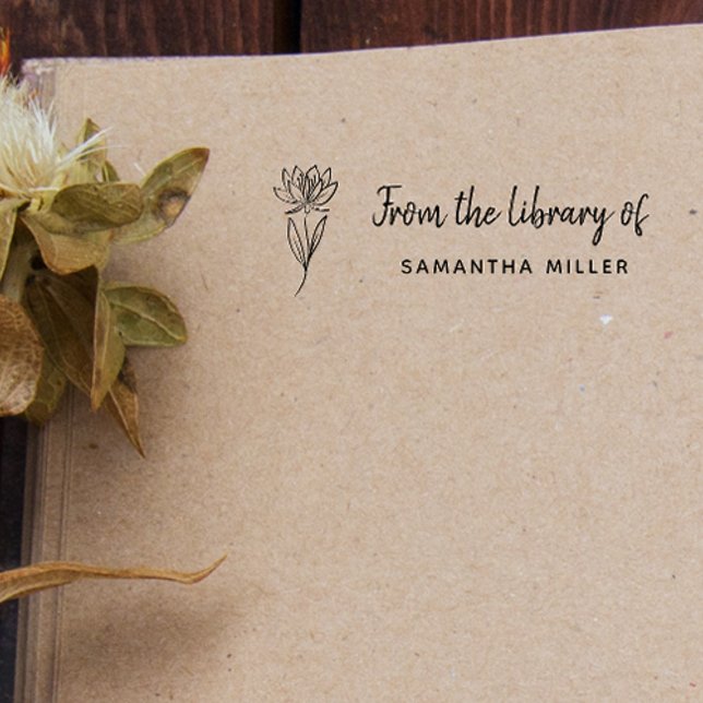 Sello De Caucho Libro de Personalizados botánicos escrito a mano L (Subido por el creador)