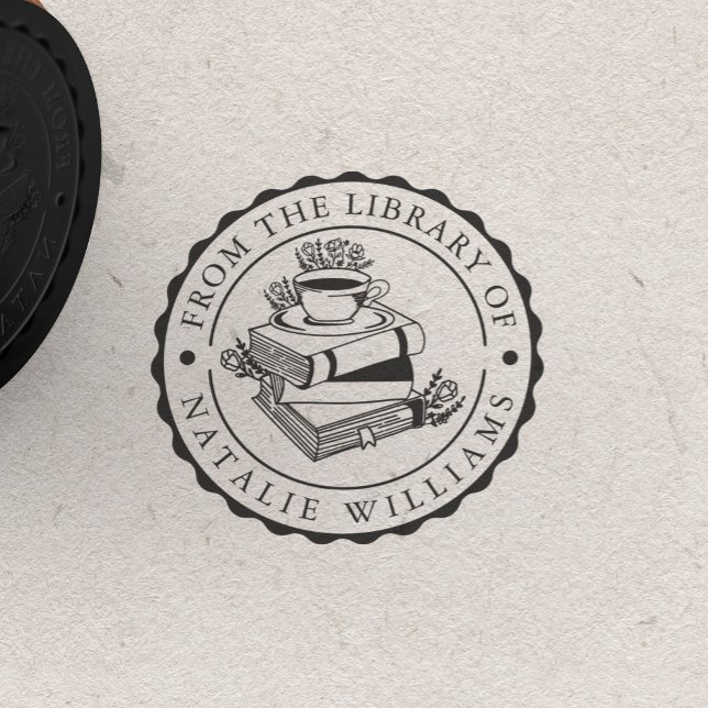Sello De Caucho Libro floral Coffee Mug de la Biblioteca de (Subido por el creador)