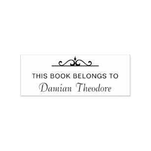 Sello De Caucho Libro personalizado "Este libro pertenece a"