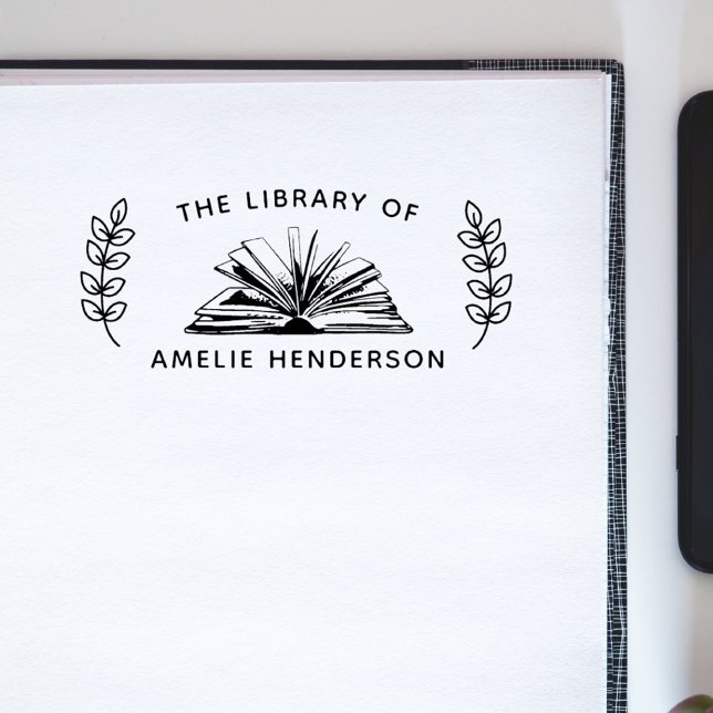 Sello De Caucho Libro Viejo Botánico De La Biblioteca (Subido por el creador)