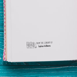 Sello De Caucho Libros de biblioteca de nombres escritos a mano po