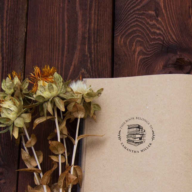 Sello De Caucho Libros de biblioteca de nombres personalizados dib (Subido por el creador)