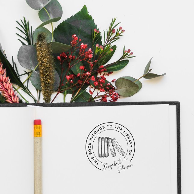 Sello De Caucho Libros de biblioteca de Personalizados redondos el (Subido por el creador)