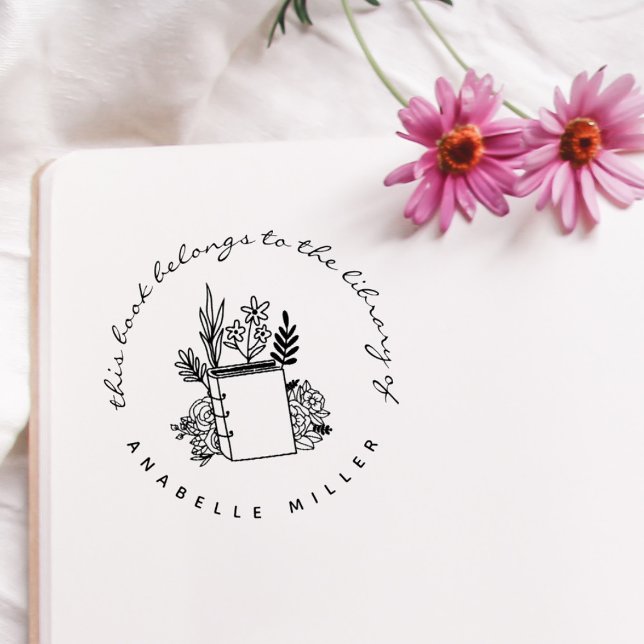 Sello De Caucho Libros de la Biblioteca de Personalizados Botánico (Subido por el creador)