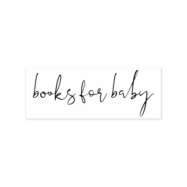 Sello De Caucho Libros de letras de manuscritos de firma para bebé (Impresión)