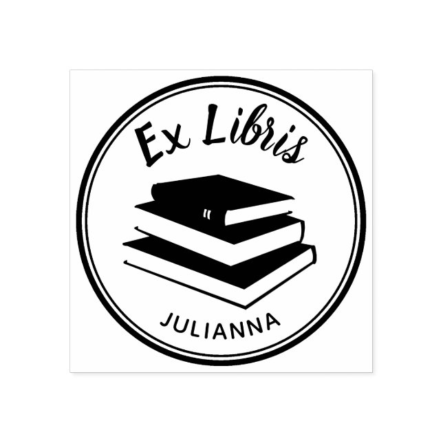 Sello De Caucho Libros Ex Personalizado Libris Bookplate Personali (Impresión)