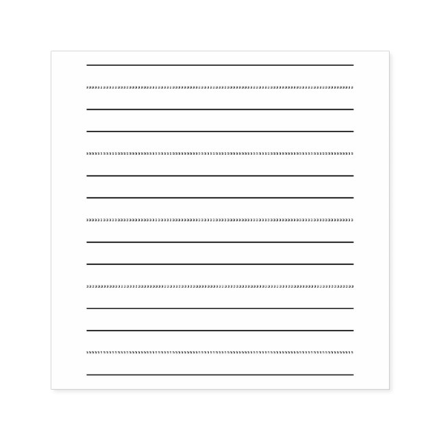 Sello De Caucho Líneas de práctica de escritura a mano (Impresión)