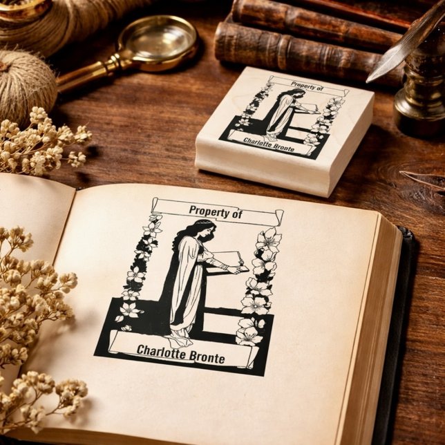 Sello De Caucho Literary Bookplate Stamp (Subido por el creador)