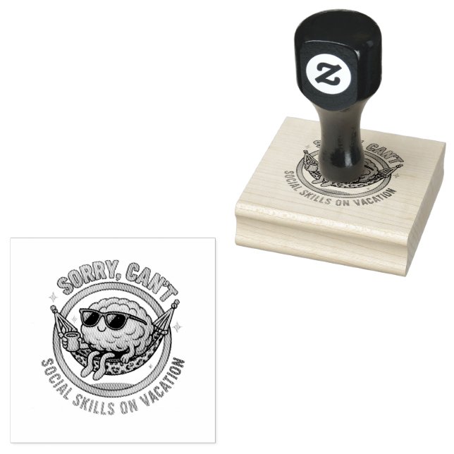 Sello De Caucho Lo siento, no puedo... (Sellado)