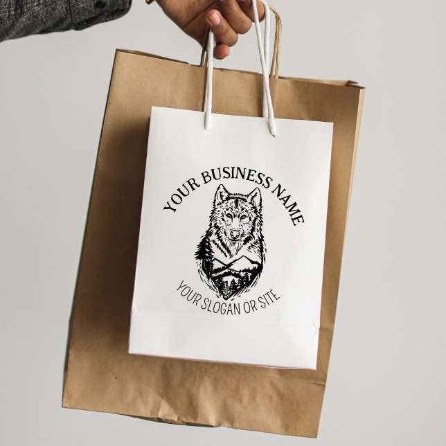 Sello De Caucho Lobo de montaña, negocios de Personalizado, grande (Subido por el creador)