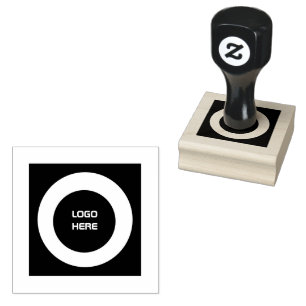 Sello De Caucho LOGO AQUÍ Impreso Perfecto para estampado