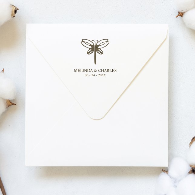 Sello De Caucho Logo de la libélula para Boda o evento (Subido por el creador)