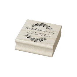 Sello De Caucho Logo de la ronda de direcciones de devolución de n