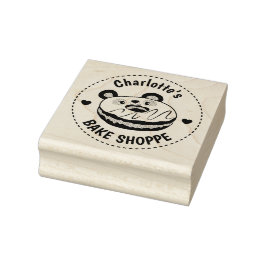 Sello De Caucho Logo de Panda Donut Bake Shop