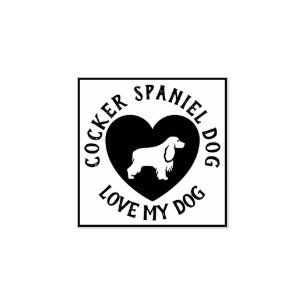 Sello De Caucho logo de perro Cocker Spaniel Amor Scrapbooking