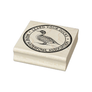 Sello De Caucho Logo de Pintail Duck Ilustracion Waterfowl Nature