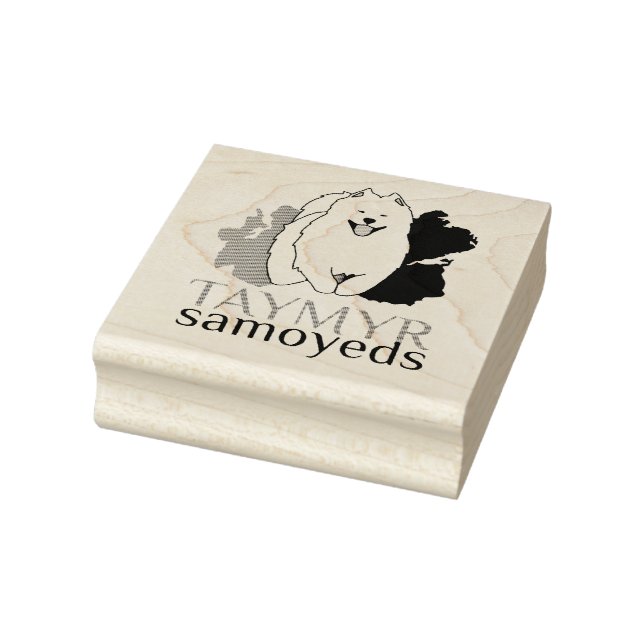 Sello De Caucho Logo de Taymyr Samoyeds (Sello)