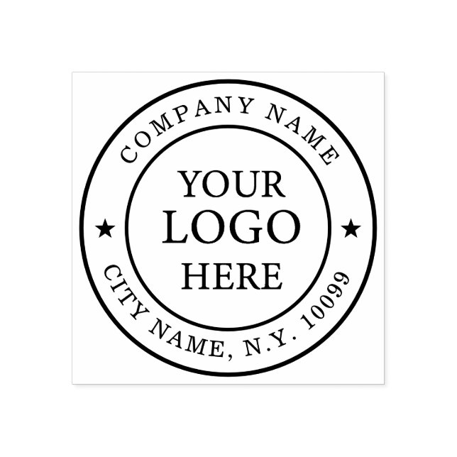 Sello De Caucho Logo d'entreprise Simple Élégant (Impresión)