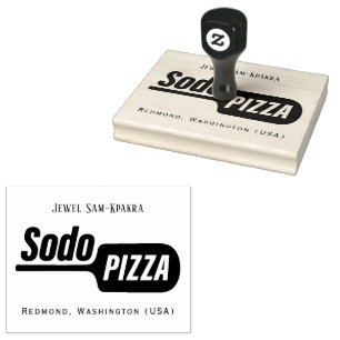 Sello De Caucho LOGO Sodo Pizza personalizado