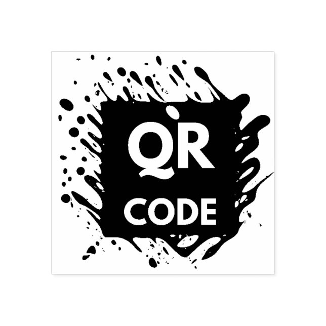 Sello De Caucho Logotipo comercial del código QR aquí (Impresión)