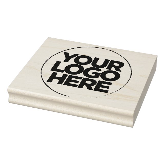 Sello De Caucho Logotipo comercial simple Madera grande (Sello)
