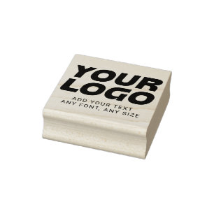 Sello De Caucho Logotipo comercial y texto