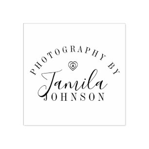 Sello De Caucho Logotipo de corazón Estudio de fotografía de artis