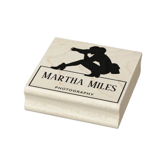 Sello De Caucho Logotipo de fotografía profesional personalizado c (Sello)