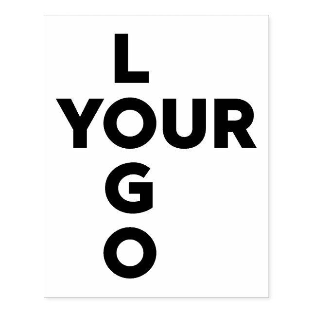 Sello De Caucho Logotipo de gran empresa Personalizado vertical (Impresión)