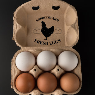 Sello De Caucho Logotipo de huevo de pollo personalizado