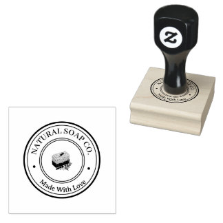 Sello De Caucho Logotipo de Jabón Natural Personalizado para Negoc