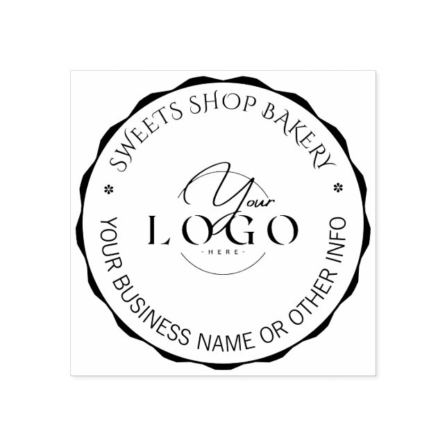 Sello De Caucho Logotipo de negocio de personalizado | Logotipo de (Impresión)