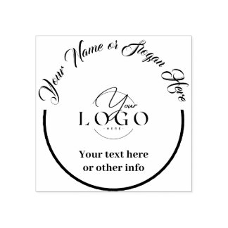 Sello De Caucho Logotipo de negocio elegante y personalizado | Nom
