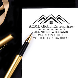 Sello De Caucho Logotipo de promotor de bienes raíces modernos