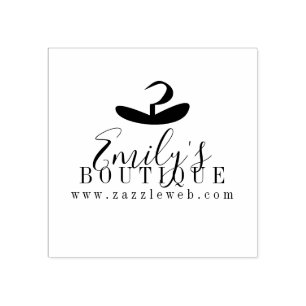 Sello De Caucho Logotipo de ropa de percha de boutique en línea