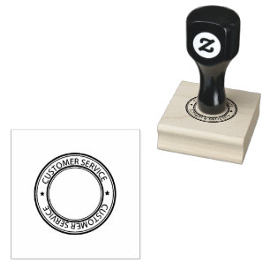 Sello De Caucho Logotipo de servicio al cliente de forma circular 