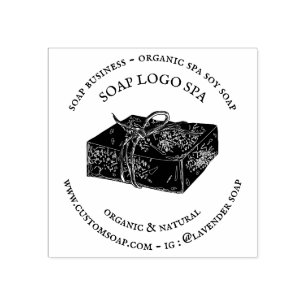 Sello De Caucho Logotipo de Soap Soy Spa Sketch