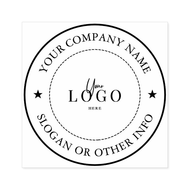 Sello De Caucho Logotipo Empresarial Personalizado (Impresión)
