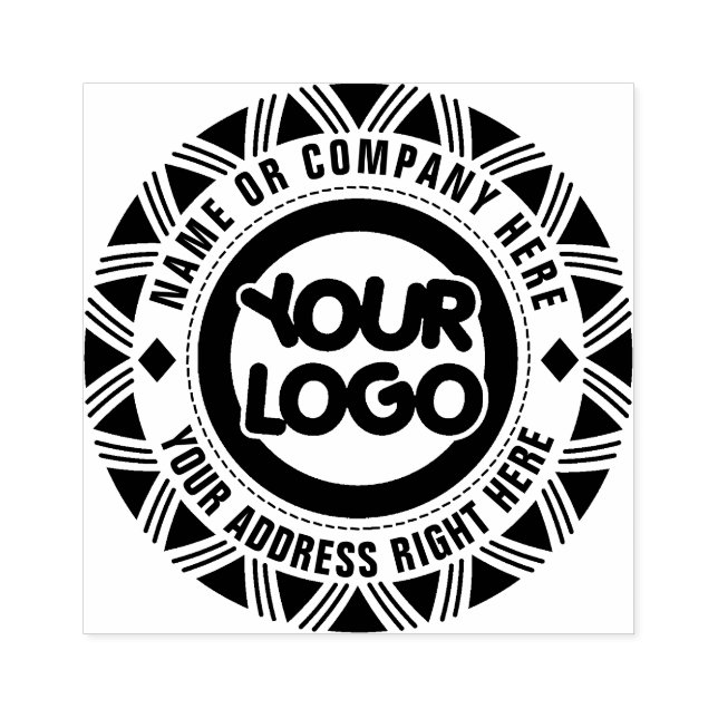 Sello De Caucho Logotipo empresarial personalizado circular (Impresión)
