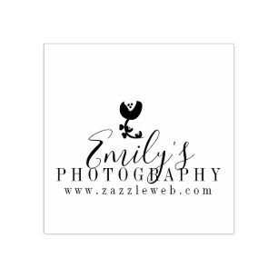 Sello De Caucho Logotipo Floral Simple de Fotografía Estudio de Ar