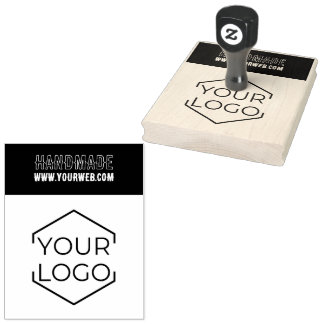 Sello De Caucho Logotipo personalizado de negocio minimalista hech