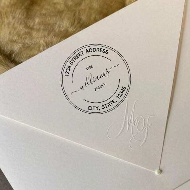 Sello De Caucho Logotipo redondeado | Dirección de devolución de n (Subido por el creador)