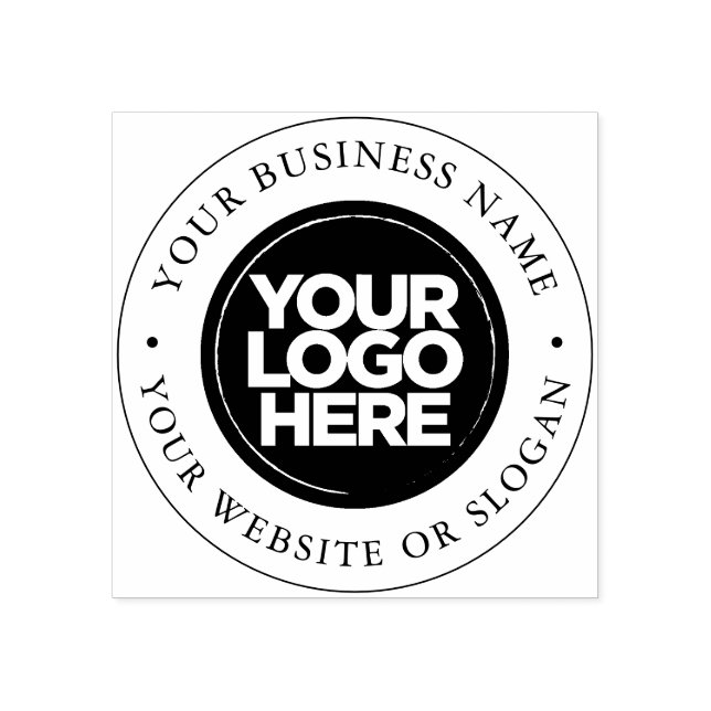 Sello De Caucho Logotipo redondo personalizado (Impresión)