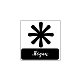 Sello De Caucho Logotipo y eslogan del Personalizable simple
