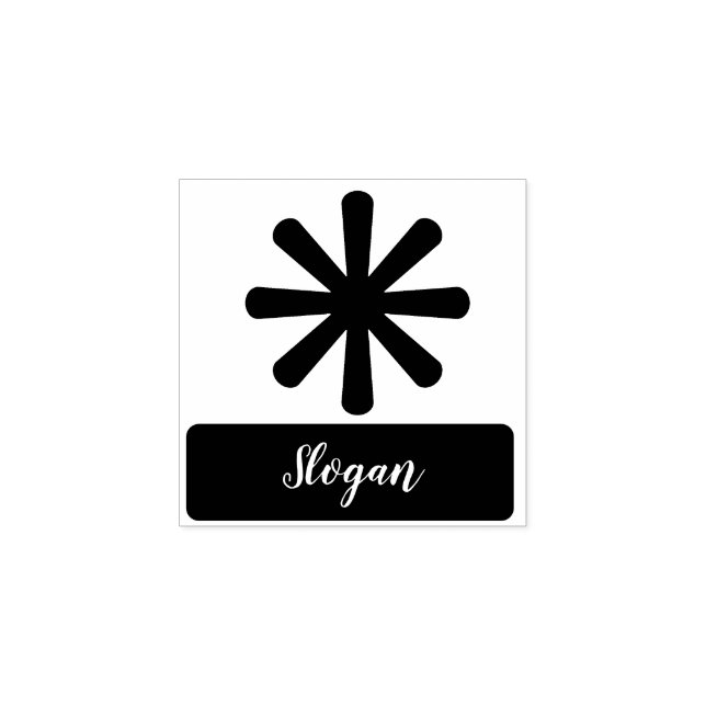 Sello De Caucho Logotipo y eslogan simples personalizables (Impresión)