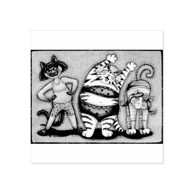 SELLO DE CAUCHO LOS AMIGOS DE CAT EJERCEN EL ESTANQUE DE GOMA DE C (Impresión)