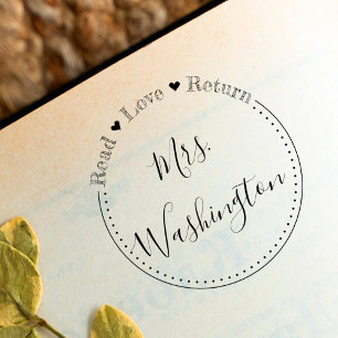 Sello De Caucho Los amores leyeron el libro del profesor de vuelta