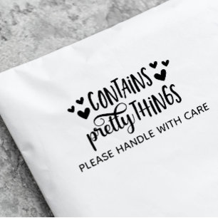 Sello De Caucho Los Corazones Cutos Contiene Bonitos Frágiles